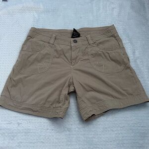 Kuhl Kontra Shorts Hiking Pockets Low Rise Outdoor Women Size 8 Khaki